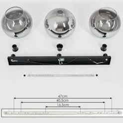 Suspension Verre Fumé-hofstein Plafonnier Verre 25 cm Koyoto Clair, Fumé, 3 lumières