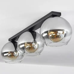 Suspension Verre Fumé-hofstein Plafonnier Verre 25 cm Koyoto Clair, Fumé, 3 lumières