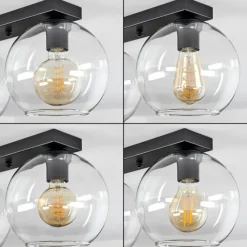 hofstein Plafonnier Verre 20 cm Koyoto Clair, 3 lumières