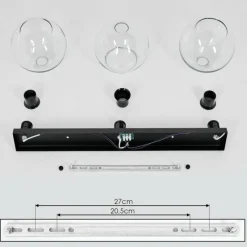 hofstein Plafonnier Verre 20 cm Koyoto Clair, 3 lumières
