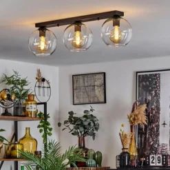 hofstein Plafonnier Verre 20 cm Koyoto Clair, 3 lumières