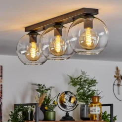 hofstein Plafonnier Verre 20 cm Koyoto Clair, 3 lumières