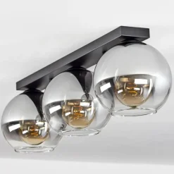 Suspension Verre Fumé-hofstein Plafonnier Verre 20 cm Koyoto Clair, Fumé, 3 lumières