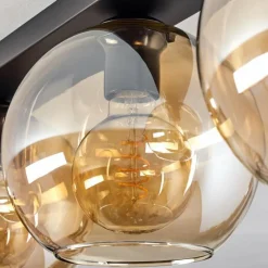hofstein Plafonnier Verre 20 cm Koyoto Ambre, 3 lumières