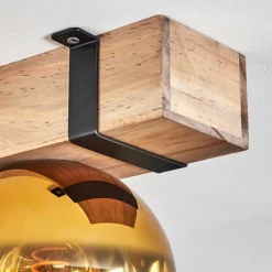 Lampes Dorées-hofstein Plafonnier Verre 15cm Montgomery Écru, Noir, 3 lumières