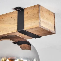 Luminaires Scandinaves-hofstein Plafonnier Verre 15cm Montgomery Écru, Noir, 4 lumières