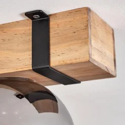 hofstein Plafonnier Verre 15cm Montgomery Écru, Noir, 4 lumières