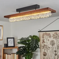 Lampes En Bois-hofstein Plafonnier Versoix LED Noir, 1 lumière