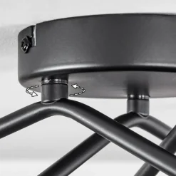 hofstein Plafonnier Vestjelland Laiton, Noir, 6 lumières