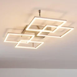 hofstein Plafonnier Veyrier LED Acier brossé, 4 lumières