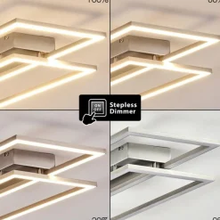 hofstein Plafonnier Veyrier LED Acier brossé, 2 lumières