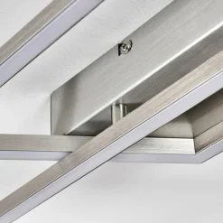 hofstein Plafonnier Veyrier LED Acier brossé, 2 lumières