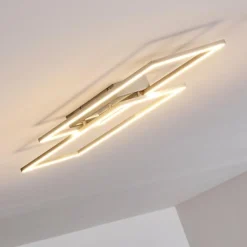 hofstein Plafonnier Veyrier LED Acier brossé, 2 lumières