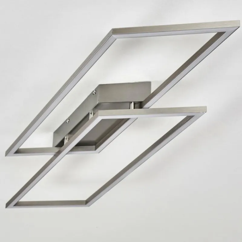 hofstein Plafonnier Veyrier LED Acier brossé, 2 lumières