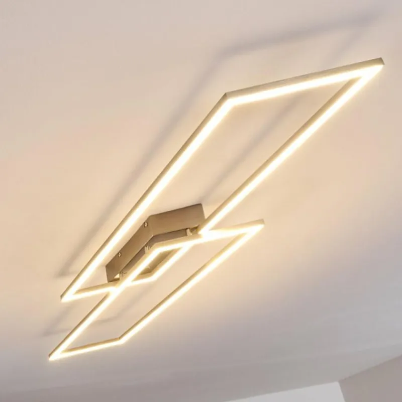 hofstein Plafonnier Veyrier LED Acier brossé, 2 lumières* Éclairage Led