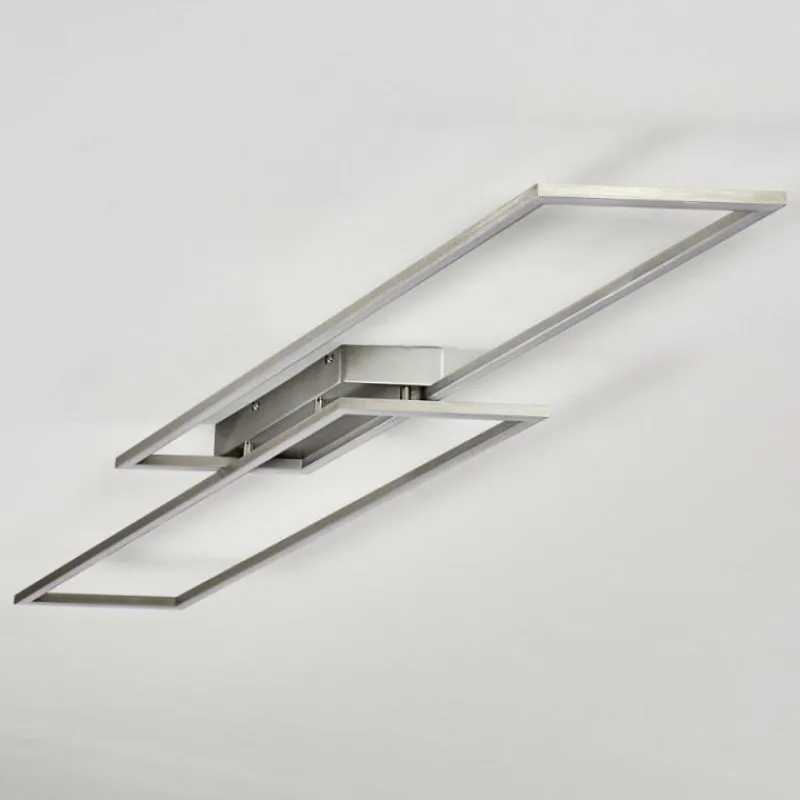 hofstein Plafonnier Veyrier LED Acier brossé, 2 lumières* Éclairage Led