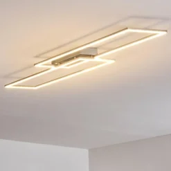 hofstein Plafonnier Veyrier LED Acier brossé, 2 lumières* Éclairage Led