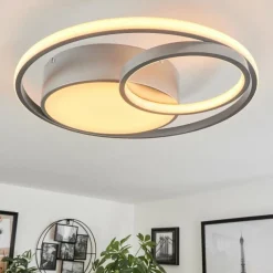 hofstein Plafonnier Vignier LED Titane, 1 lumière