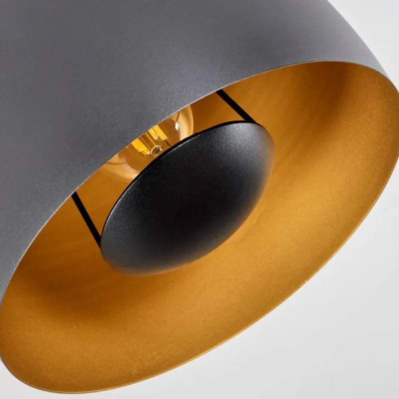 Lampes Dorées-hofstein Plafonnier Viking Noir, 1 lumière