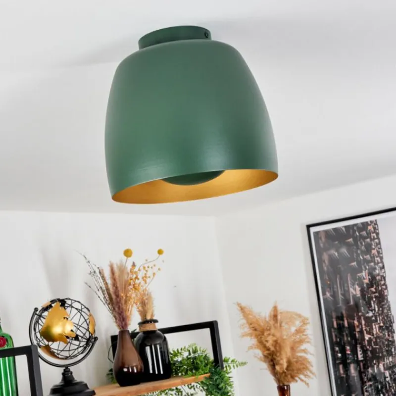 Lampes Dorées-hofstein Plafonnier Viking Vert, 1 lumière