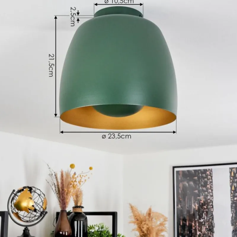Lampes Dorées-hofstein Plafonnier Viking Vert, 1 lumière