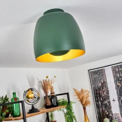 Lampes Dorées-hofstein Plafonnier Viking Vert, 1 lumière