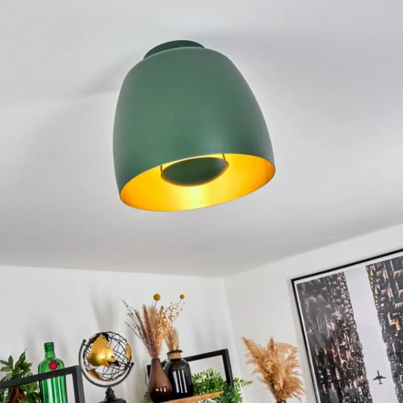 Lampes Dorées-hofstein Plafonnier Viking Vert, 1 lumière