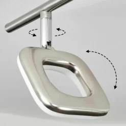 hofstein Plafonnier Villenauxe LED Nickel mat, 6 lumières