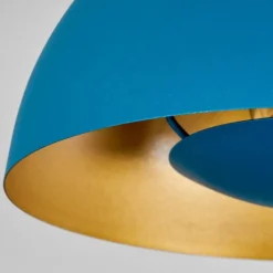 Lampes Dorées-hofstein Plafonnier Vivian Bleu, 1 lumière