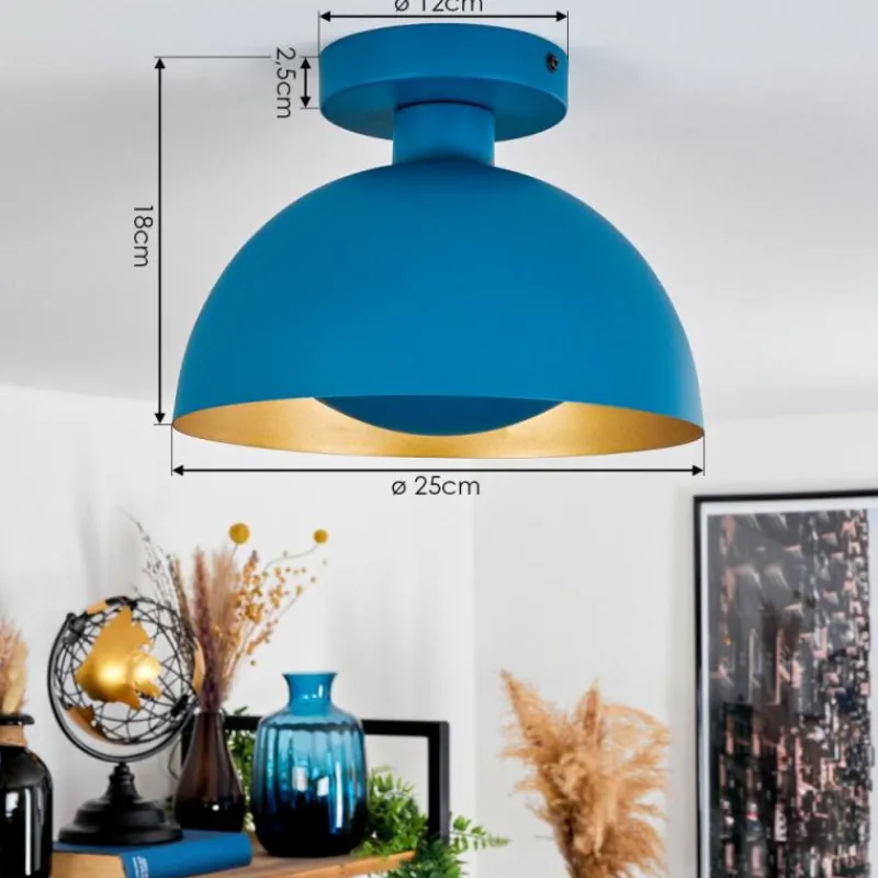 Lampes Dorées-hofstein Plafonnier Vivian Bleu, 1 lumière