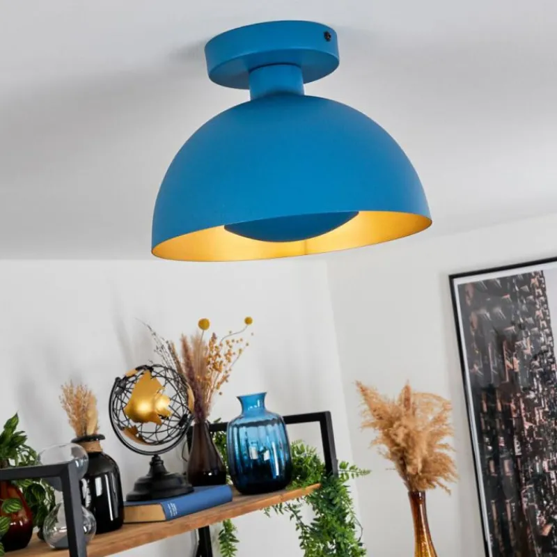 Lampes Dorées-hofstein Plafonnier Vivian Bleu, 1 lumière