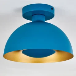 Lampes Dorées-hofstein Plafonnier Vivian Bleu, 1 lumière