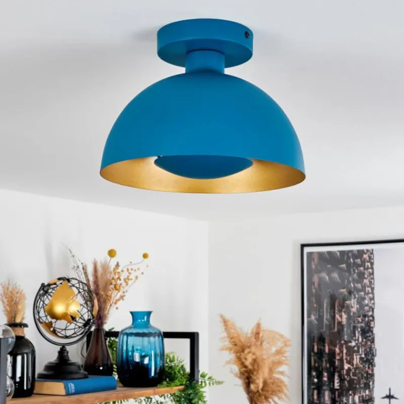 Lampes Dorées-hofstein Plafonnier Vivian Bleu, 1 lumière