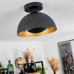 Lampes Dorées-hofstein Plafonnier Vivian Noir, 1 lumière