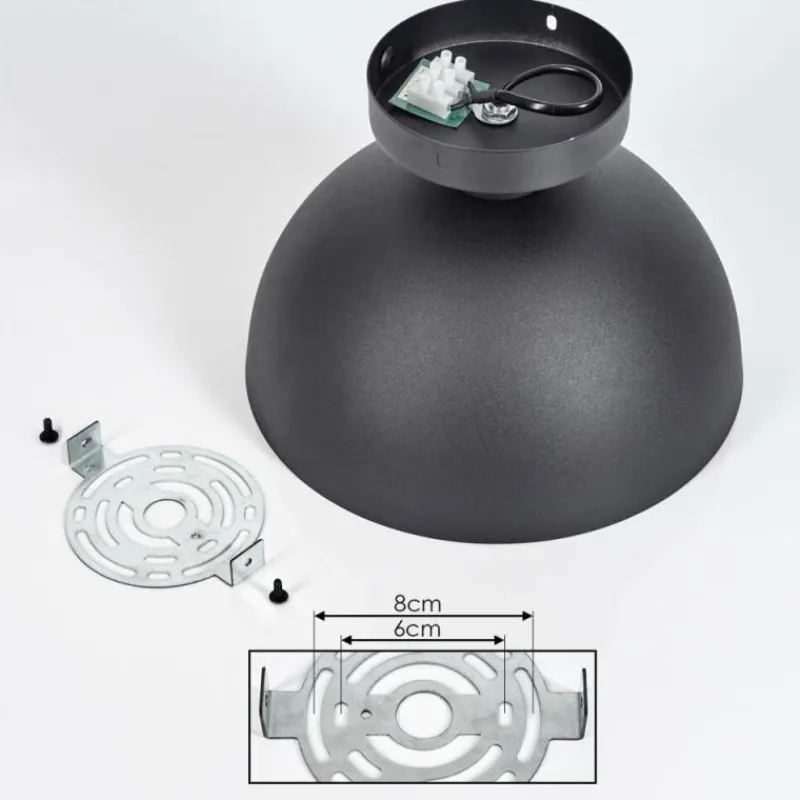 Lampes Dorées-hofstein Plafonnier Vivian Noir, 1 lumière