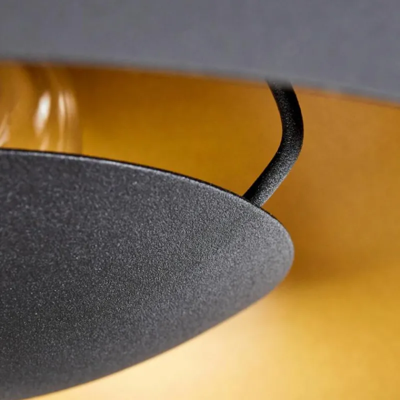 Lampes Dorées-hofstein Plafonnier Vivian Noir, 1 lumière