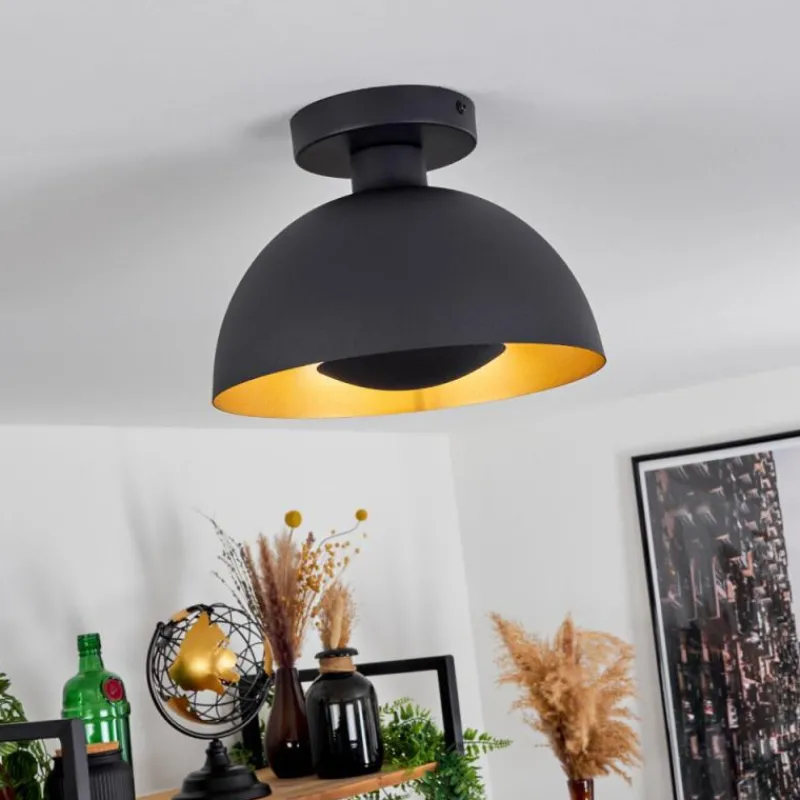 Lampes Dorées-hofstein Plafonnier Vivian Noir, 1 lumière