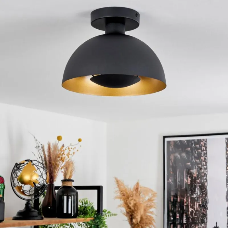 Lampes Dorées-hofstein Plafonnier Vivian Noir, 1 lumière