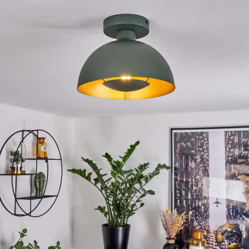 Lampes Dorées-hofstein Plafonnier Vivian Vert, 1 lumière