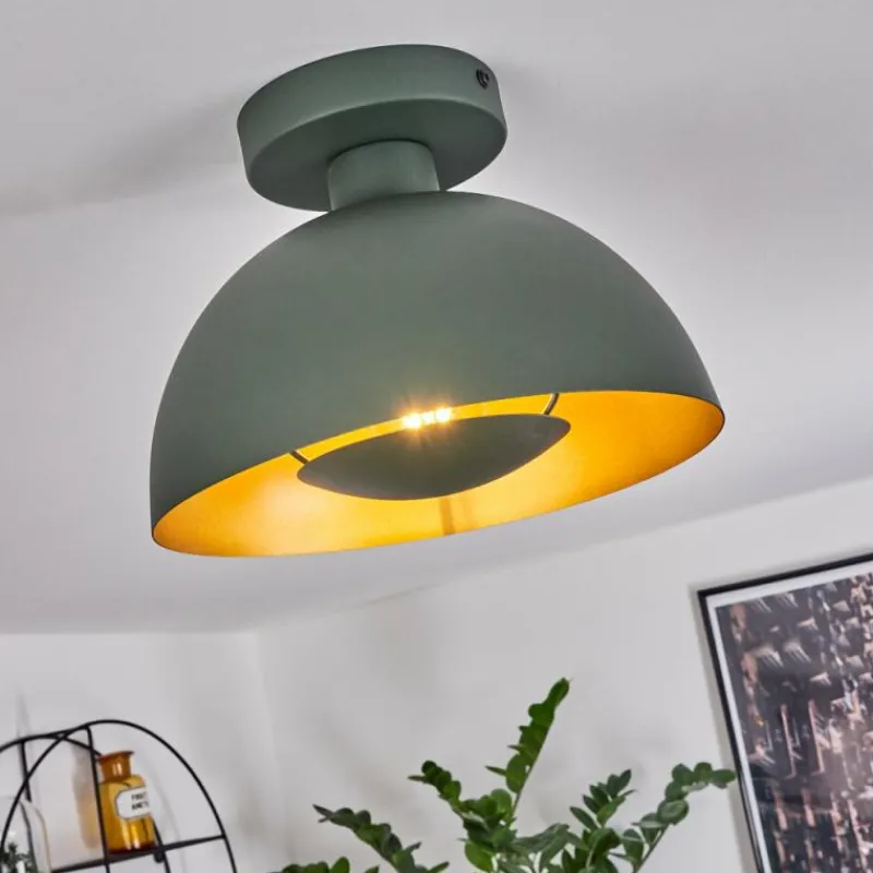 Lampes Dorées-hofstein Plafonnier Vivian Vert, 1 lumière