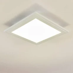 hofstein Plafonnier Voisines LED Blanc, 1 lumière, Télécommandes, Changeur de couleurs