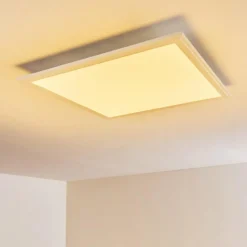 hofstein Plafonnier Voisines LED Blanc, 1 lumière, Télécommandes, Changeur de couleurs