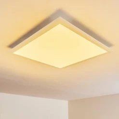hofstein Plafonnier Voisines LED Blanc, 1 lumière, Télécommandes, Changeur de couleurs