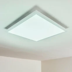 hofstein Plafonnier Voisines LED Blanc, 1 lumière, Télécommandes, Changeur de couleurs