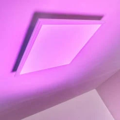 hofstein Plafonnier Voisines LED Blanc, 1 lumière, Télécommandes, Changeur de couleurs