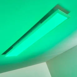 hofstein Plafonnier Voisines LED Blanc, 1 lumière, Télécommandes, Changeur de couleurs