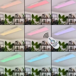 hofstein Plafonnier Voisines LED Blanc, 1 lumière, Télécommandes