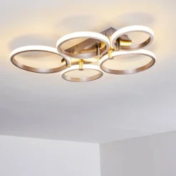 hofstein Plafonnier Volonne LED Argenté, 5 lumières* Éclairage Led