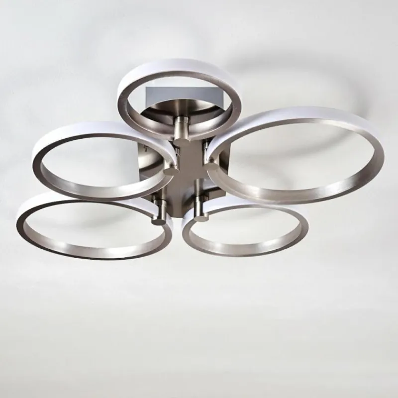 hofstein Plafonnier Volonne LED Argenté, 5 lumières* Éclairage Led