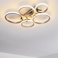 hofstein Plafonnier Volonne LED Argenté, 5 lumières* Éclairage Led